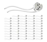 ledscom.de 50x portalampada GU5.3/G4, ceramica, bianco, 12 V CA, max. 25 W