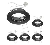 ledscom.de 5x cornice da incasso a soffitto FERE cornice da incasso nera opaca (LED/alogena/MR16/50mm) incl. presa GU5.3