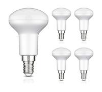 ledscom.de 5 pezzi E14 lampadina LED, R50, bianco caldo (2700 K), 5,2 W, 485lm, 112°, opaco