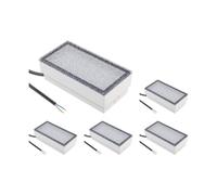ledscom.de 5x LED pavimentazione pietra terra luce da incasso CUS per esterni, IP67, angolare, 20 x 10cm, 2,8 W, 251lm, bianco caldo