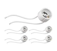 ledscom.de 5x presa GU10, ceramica, bianco, 230V AC, max. 25W