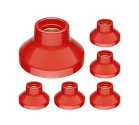 ledscom.de 6 lampade da soffitto/portalampada ELEKTRA, porcellana, rosso lucido, 1x E27 max. 300 W