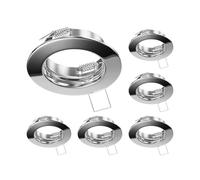 ledscom.de 6 pezzi cornice da incasso a soffitto FERE, rotonda, cromo lucido