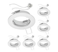 ledscom.de 6 pezzi Telaio da incasso a soffitto FERE telaio da incasso bianco opaco (LED/alogeno/MR16/50mm) incl. presa GU5.3