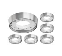 ledscom.de 6 pz. plafoniera/porta lampada INEL, acciaio inox opaco, 1x GX53 max. 25W