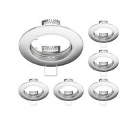 ledscom.de 6x cornice da incasso a soffitto CIRC, rotonda, alluminio opaco