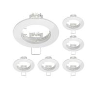 ledscom.de 6x cornice da incasso a soffitto CIRC, rotonda, bianco lucido