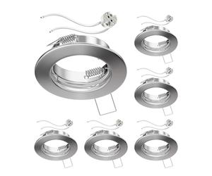ledscom.de 6x cornice da incasso a soffitto FERE cornice da incasso cromata opaca (LED/alogena/MR16/50mm) incl. presa GU5.3