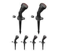 6x faretto da giardino con picchetto a terra PIRK per esterni IP44 nero 1x GU10