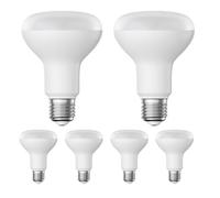 ledscom.de 6 pezzi E27 Lampadina LED, R80, bianco caldo (2700 K), 10 W, 935lm, opaca