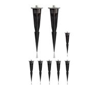 ledscom.de 8 pezzi picchetto da terra per luci da giardino, nero, 17cm, 45mm ⌀