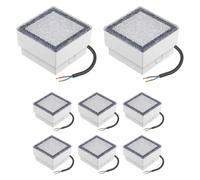 8x LED pavimentazione pietra terra luce da incasso CUS per esterno IP67 angolare [EEK: F]