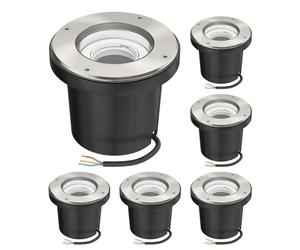 ledscom.de Apparecchio da incasso a terra BOFU, per esterni, IP67, orientabile, in acciaio inox, rotondo, 150mm Ø, 1x GU10 max. 15W, 6pz.