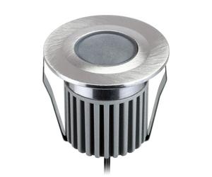 ledscom.de Apparecchio LED da incasso BODES per esterni, IP67, alluminio, rotondo, Ø 50mm, bianco caldo