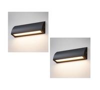 ledscom.de Applique a 2 LED/luce per scale SEGIN per esterni, IP54, a profilo piatto, downlight, nero opaco, squadrata, 8,9 W, 889 lm, bianco caldo