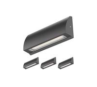 ledscom.de Applique a 4 LED/luce per scale SEGIN per esterni, IP54, a profilo piatto, downlight, antracite opaco, squadrata, 6,2 W, 566 lm, bianco caldo