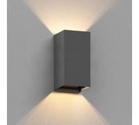 ledscom.de Applique CUBEL per esterni, IP65, up & downlight, antracite opaco, rettangolare, 1x G9 max. 10W