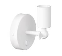 ledscom.de Applique FETRO, interruttore, bianco opaco, rotondo, 1x E27 max. 60W