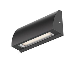 ledscom.de Applique LED/luce per scale SEGIN per esterni, IP54, piatto, downlight, nero opaco, angolare, 3,8 W, 265lm, bianco caldo
