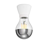 Attacco per lampada in porcellana E27 MINZ bianco rotondo incl. lampada LED [EEK: E]