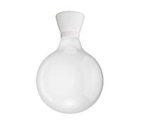 ledscom.de Attacco per lampada MINZ in porcellana E27, rotondo, bianco, incl. lampada E27 (bianco caldo, 6,191W, 845lm)