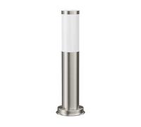 ledscom.de Bollard light PORU per esterni, acciaio inossidabile, rotondo, 38,5cm, incl. lampada E27 max. 963lm bianco caldo 3-step dimming senza dimmer