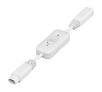 ledscom.de Cavo passante per sistema a innesto SPIDER, interruttore, 0,2 m, bianco