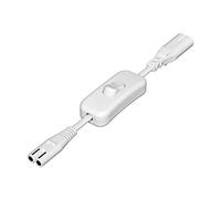 ledscom.de Cavo passante per sistema plug-in C7/C8, interruttore, 0,2 m, bianco