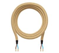 ledscom.de Cavo tessile, 3 m, beige, 2 x 0,75 mm², guaina tessile H03VV-F