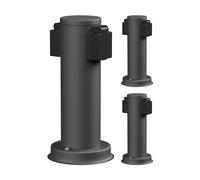 ledscom.de Colonnina con 3 prese da giardino PORU per esterni, IP44, a 2 prese, acciaio inossidabile, antracite, rotonda, 27 cm