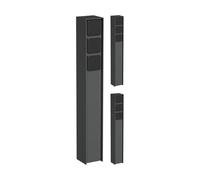 ledscom.de Colonnina con prese da giardino PODEL per esterni, 3 prese, IP44, antracite, squadrata, 60 cm