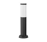 ledscom.de Dissuasore luminoso PORU nero per esterni, acciaio inox, rotondo, 38,5 cm, incl. lampada E27 3,99W extra-bianco caldo 471lm