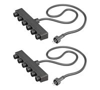 ledscom.de Distributore 2 x 6 vie per sistema a innesto NEMO (IP44), 1 m, nero
