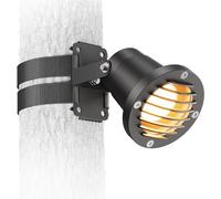 ledscom.de Faretto da giardino a LED DUK Grid con fissaggio a strappo per esterni, a spina, nero, incl. lampada GU10, 630lm, bianco caldo