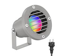 ledscom.de Faretto da giardino a LED DUK, griglia per esterni, grigio, IP65, incl. Smart Home RGBW GU10 Lampada LED 473lm
