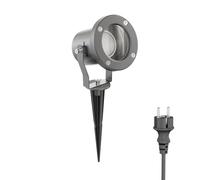 ledscom.de Faretto da giardino a LED MIBU antracite con picchetto a terra per esterni, acciaio inox, incl. lampada GU10 (7W, 630lm, 103°, bianco)