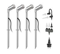 ledscom.de Faretto da giardino a LED Spico con picchetto a terra per esterni IP44 125lm ciascuno bianco freddo set di 4