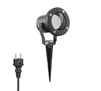 ledscom.de Faretto da giardino a terra MIBU per esterni, acciaio inox nero Lampada LED GU10 a 3 fasi dimmerabile bianco caldo W 500lm
