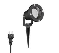 ledscom.de Faretto da giardino con picchetto a terra DUK per esterni Alluminio nero Lampada LED a 3 livelli dimmerabile bianco caldo W 500lm