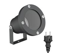 ledscom.de Faretto da giardino DUK per esterni, IP65, spina, antracite, 1x GU10 max. 15W