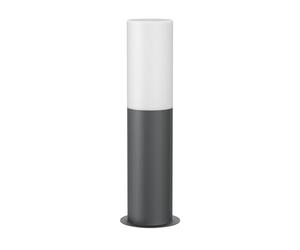 ledscom.de GROPO luce di percorso/bitta luminosa per esterni con copertura in vero vetro di prima qualità - resistente ai raggi UV, non ingiallisce, IP44, 41 cm, antracite, 1x E27 471lm, bianco