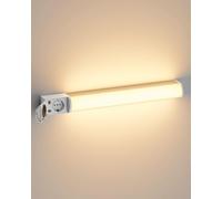 ledscom.de Lampada a LED da bagno FERIG con presa di corrente, 49 cm, bianco caldo