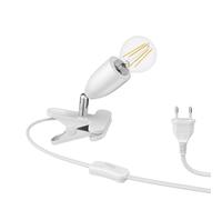 ledscom.de Lampada a morsetto E27 LIK, bianco in 27 Lampada LED 963lm bianco caldo, dimmerabile in 3 fasi senza dimmer con interruttore