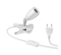 ledscom.de Lampada a morsetto LIK, bianco opaco, 1x E27 max. 60W