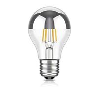 ledscom.de Lampada a specchio LED E27 A60 2700K bianco caldo 461lm 4,1W 230V - testa d'argento - non dimmerabile