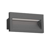 ledscom.de Lampada da incasso a parete a LED NOLA, downlight per esterni, IP54, antracite opaco, 140 x 70 mm, bianco caldo