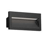 ledscom.de Lampada da incasso a parete a LED NOLA, downlight per esterni, IP54, nero opaco, 140 x 70 mm, bianco caldo
