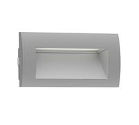 ledscom.de Lampada da incasso a parete LED ZIBAL, downlight per esterni, IP65, grigio opaco, 140 x 70 mm, 3,3 W, 209lm, bianco caldo