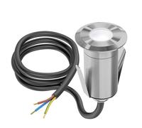 ledscom.de Lampada da incasso a pavimento a LED GLOX per esterni, IP67, alluminio, rotonda, Ø 35 mm, bianco, opaco