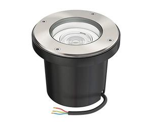 ledscom.de Lampada da incasso a pavimento BOFU per esterni orientabile in acciaio inox rotonda IP67 150mm Ø incl. lampada LED (bianco, 5,3W, 504lm, 44°)